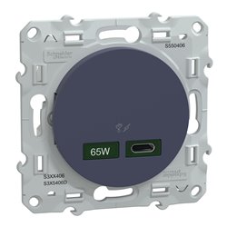Chargeur USB C 65W Odace S550406 Bleu cobalt 