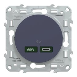 Chargeur USB C 65W Odace S550406 Bleu cobalt 