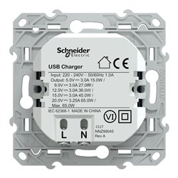 Chargeur USB C 65W Odace S550406 Bleu cobalt 