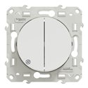 Double va-et-vient Odace S500214 Blanc antibactérien 