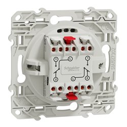 Double va-et-vient Odace S500214 Blanc antibactérien 