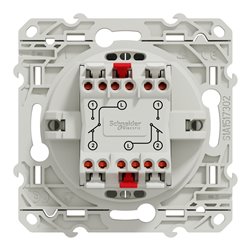 Double va-et-vient Odace S500214 Blanc antibactérien 