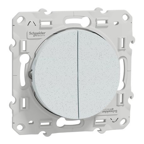 Double va-et-vient Odace S510214 Blanc recyclé brillant Double va-et-vient Odace S510214 Blanc recyclé brillant