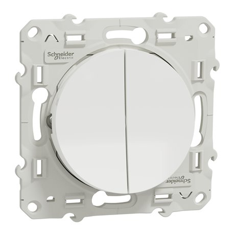 Double va-et-vient Odace S525214 Blanc brillant Double va-et-vient Odace S525214 Blanc brillant