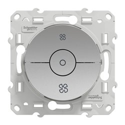 Interrupteur VMC Odace S530243 Aluminium 