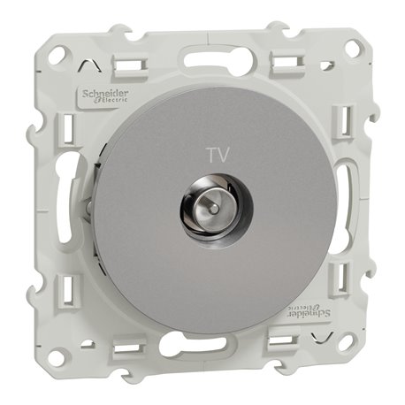 Prise TV encastrée Odace S530445 Aluminium Prise TV encastrée Odace S530445 Aluminium