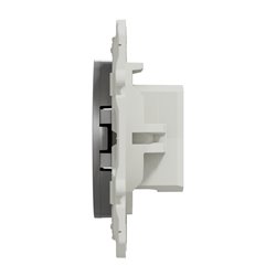 Prise TV encastrée Odace S530445 Aluminium 
