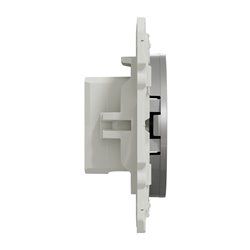 Prise TV encastrée Odace S530445 Aluminium 