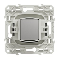 Prise TV encastrée Odace S530445 Aluminium 