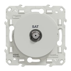 Prise SAT encastrée Odace S520446 Blanc 