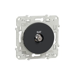 Prise SAT encastrée Odace S540446 Anthracite 
