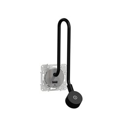 Liseuse avec prise USB type A Odace S530002 Aluminium 