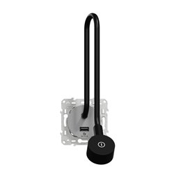 Liseuse avec prise USB type A Odace S530002 Aluminium 