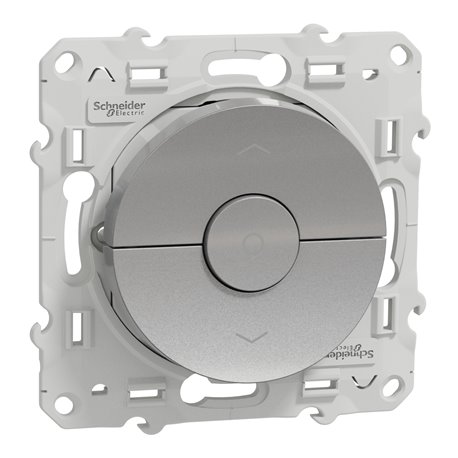 Interrupteur 3 boutons pour volets roulants Odace S530208 Aluminium Interrupteur 3 boutons pour volets roulants Odace S530208 Aluminium