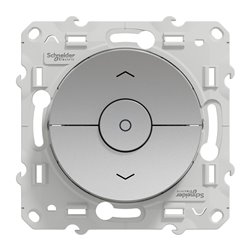 Interrupteur 3 boutons pour volets roulants Odace S530208 Aluminium 