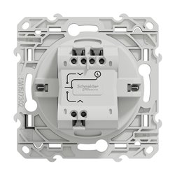 Interrupteur 3 boutons pour volets roulants Odace S530208 Aluminium 