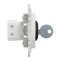 Interrupteur à clé 3 positions Odace S520286 Blanc 