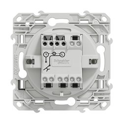 Interrupteur à carte LED localisation inclus Odace S520283 Blanc brillant 