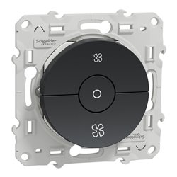 Interrupteur 3 positions VMC avec arrêt Odace S540243 Anthracite 