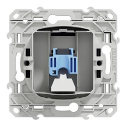 Prise RJ45 (8 contacts) Cat.6 Odace S550476 Bleu cobalt grade 3 multimédia