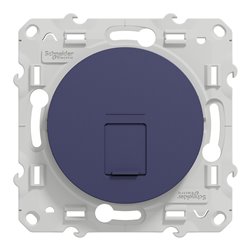 Prise RJ45 (8 contacts) Cat.6 Odace S550476 Bleu cobalt grade 3 multimédia