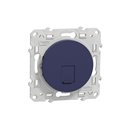 Prise RJ45 (8 contacts) Cat.6 Odace S550475 Bleu cobalt grade 1 téléphone + informatique