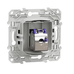 Prise RJ45 (8 contacts) Cat.6 Odace S540477 Anthracite grade 3 multimédia +