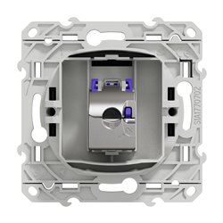 Prise RJ45 (8 contacts) Cat.6 Odace S540477 Anthracite grade 3 multimédia +