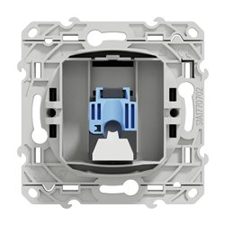 Prise RJ45 (8 contacts) Cat.6 Odace S540475 Anthracite grade 1 (informatique + tél)