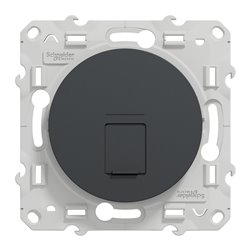 Prise RJ45 (8 contacts) Cat.6 Odace S540475 Anthracite grade 1 (informatique + tél)