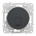 Prise RJ45 (8 contacts) Cat.6 Odace S540475 Anthracite grade 1 (informatique + tél)