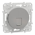 Prise RJ45 (8 contacts) Cat.6 Odace S530476 Aluminium grade 3 multimédia