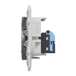Prise RJ45 (8 contacts) Cat.6 Odace S530475 Aluminium grade 1 (informatique + tél)