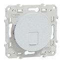 Prise RJ45 (8 contacts) Cat.6 Odace S510476 Blanc recyclé brillant grade 3 multimédia