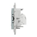 Prise RJ45 (8 contacts) Cat.6 Odace S510476 Blanc recyclé brillant grade 3 multimédia