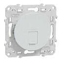 Prise RJ45 (8 contacts) Cat.6 Odace S510475 Blanc recyclé brillant grade 1 (informatique + tél)