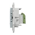 Prise RJ45 (8 contacts) Cat.6 Odace S510475 Blanc recyclé brillant grade 1 (informatique + tél)