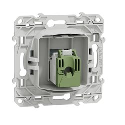 Prise RJ45 (8 contacts) Cat.6 Odace S510475 Blanc recyclé brillant grade 1 (informatique + tél)