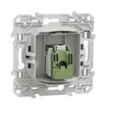 Prise RJ45 (8 contacts) Cat.6 Odace S510475 Blanc recyclé brillant grade 1 (informatique + tél)