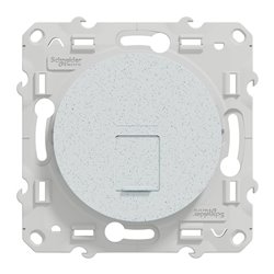 Prise RJ45 (8 contacts) Cat.6 Odace S510475 Blanc recyclé brillant grade 1 (informatique + tél)