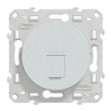 Prise RJ45 (8 contacts) Cat.6 Odace S510475 Blanc recyclé brillant grade 1 (informatique + tél)