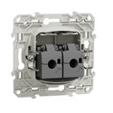 Prise de communication simple RJ45 (8 contacts) Cat.6 Odace S505486 Blanc antibactérien grade 3 multimédia
