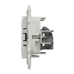 Prise de communication simple RJ45 (8 contacts) Cat.6 Odace S505486 Blanc antibactérien grade 3 multimédia