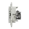 Prise de communication simple RJ45 (8 contacts) Cat.6 Odace S505486 Blanc antibactérien grade 3 multimédia