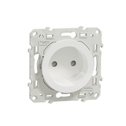 Prise de courant 2P Odace S520033 Blanc brillant 