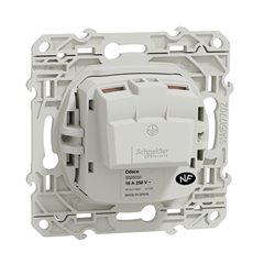 Prise de courant 2P Odace S520033 Blanc brillant 