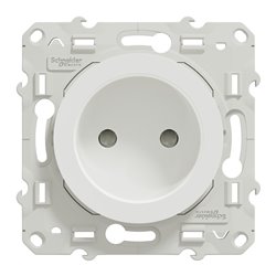 Prise de courant 2P Odace S520033 Blanc brillant 