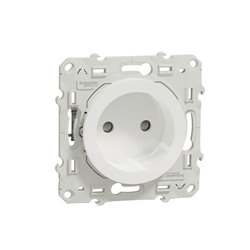 Prise de courant 2P Odace S525033 Blanc brillant 