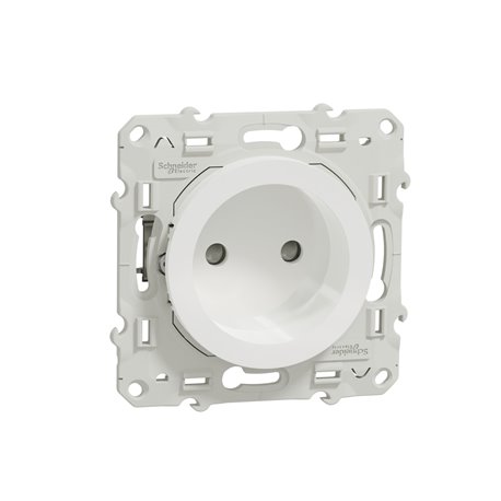 Prise de courant 2P Odace S525033 Blanc brillant 