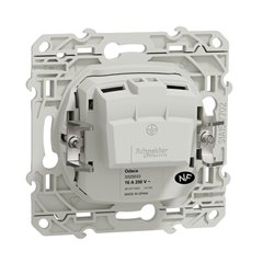 Prise de courant 2P Odace S525033 Blanc brillant 